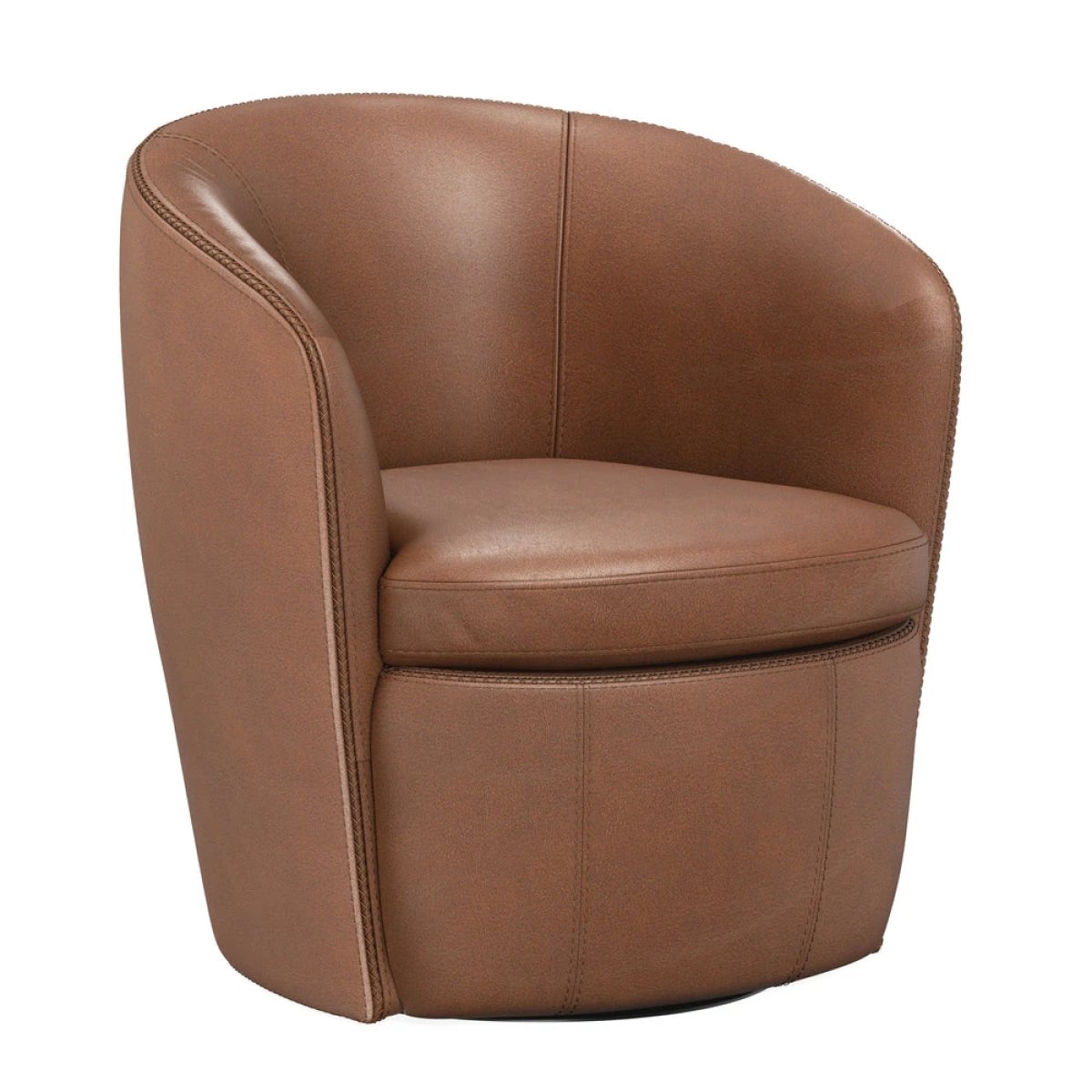1fe4a17417447ba305e047efbdcca878 Barolo - Vintage Whiskey Swivel Club Chair - Image 1