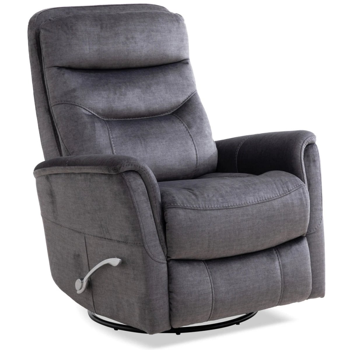 22eb2fc956649105f255353e311379b5 Gemini - Capri Charcoal Manual Swivel Recliner - Image 1