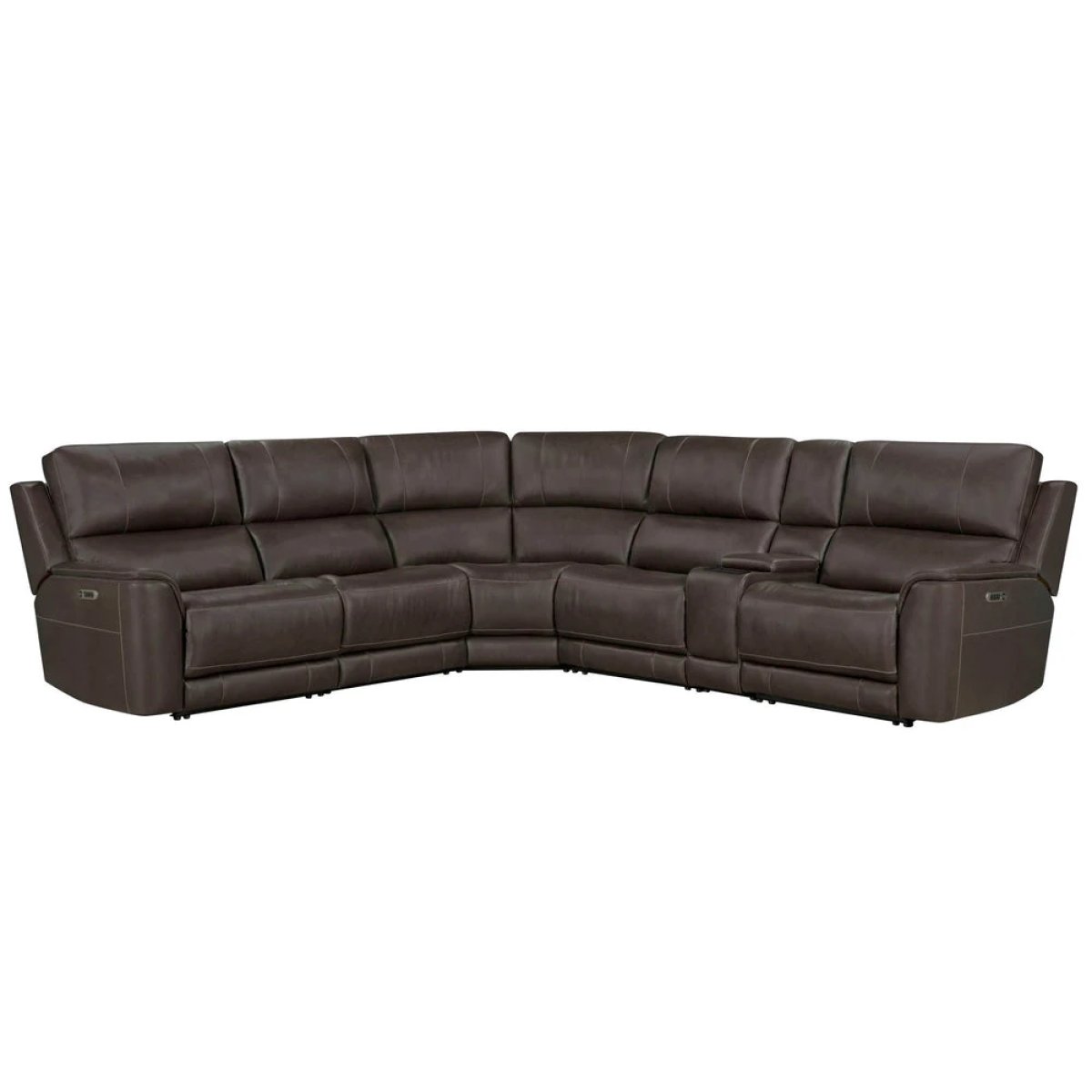 27e280fc49cdc35889a990da008c9d1e Easton - Steamboat Brown 6pc Power Zero Gravity Modular Sectional With Power Headrest & Lumbar - Image 1