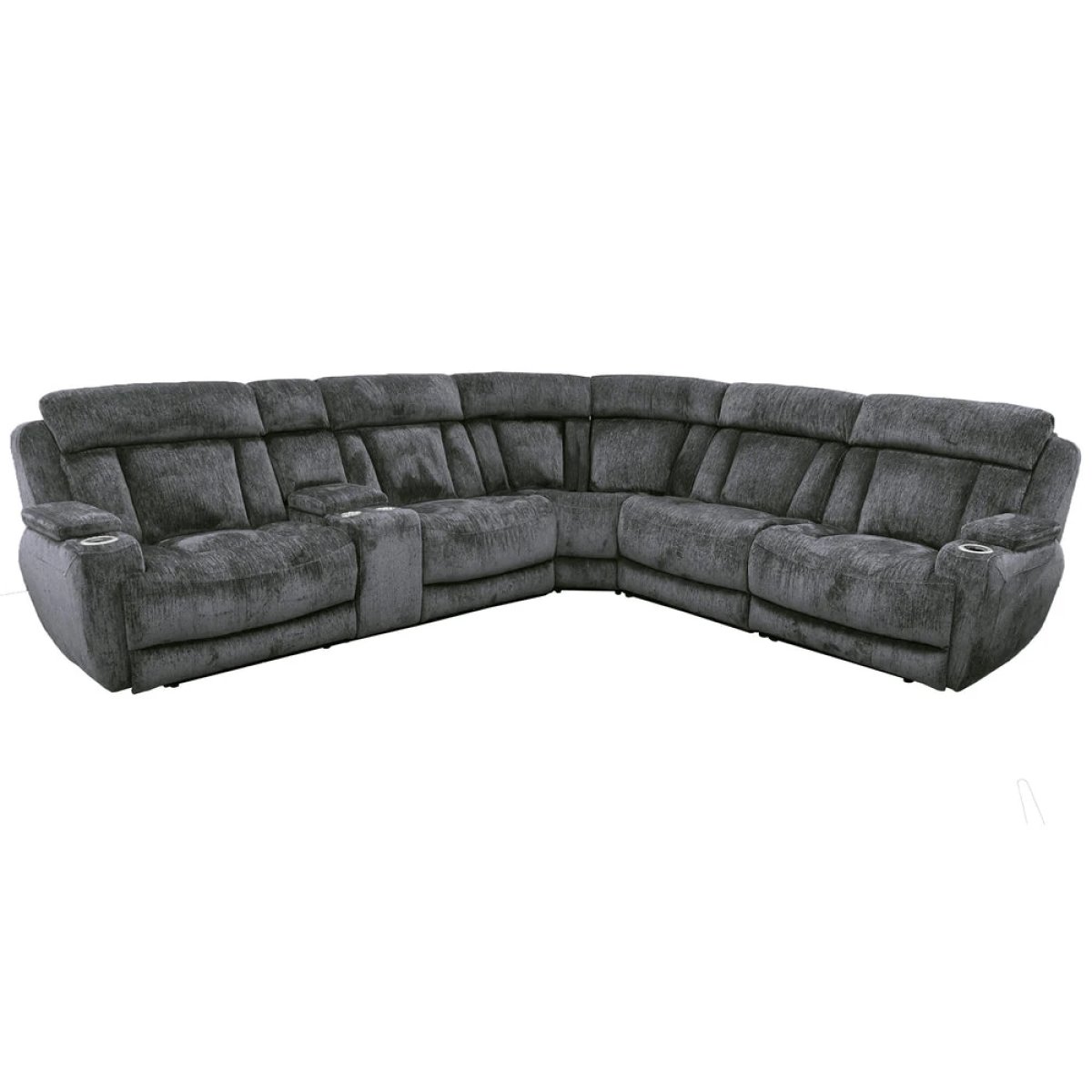29bdd2ef25782b2da90577e1657b0845 Dalton - Lucky Charcoal 6pc Power Reclining Sectional - Image 1