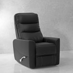 Hercules - Black Manual Swivel Glider Recliner - Image 10