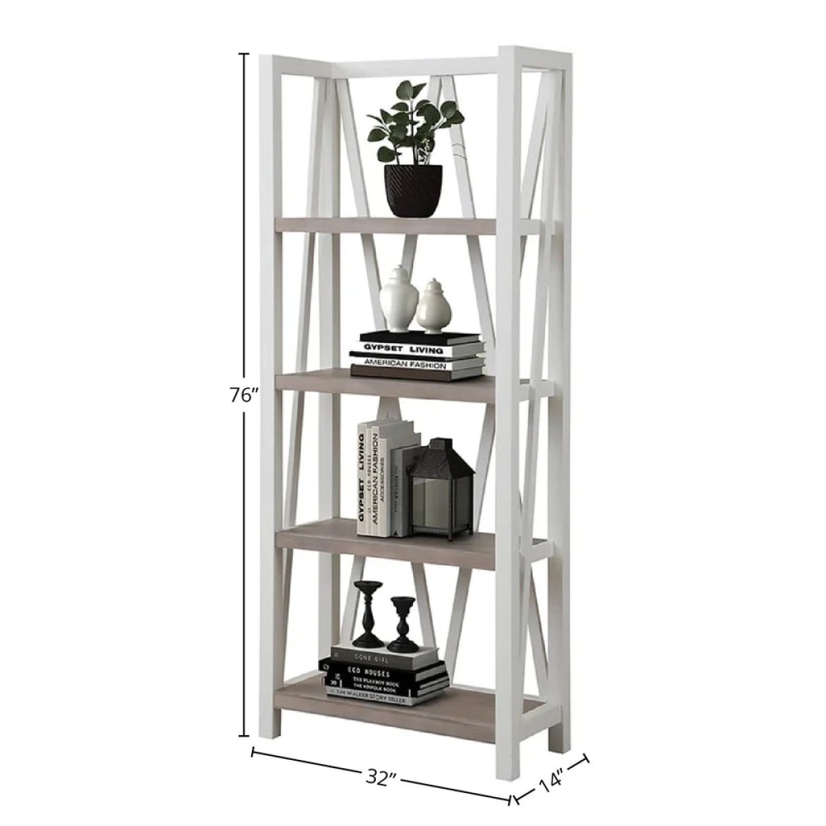 3c1a360841f1493b17cf68a2ec093808 Americana Modern - Cotton Etagere Bookcase - Image 1
