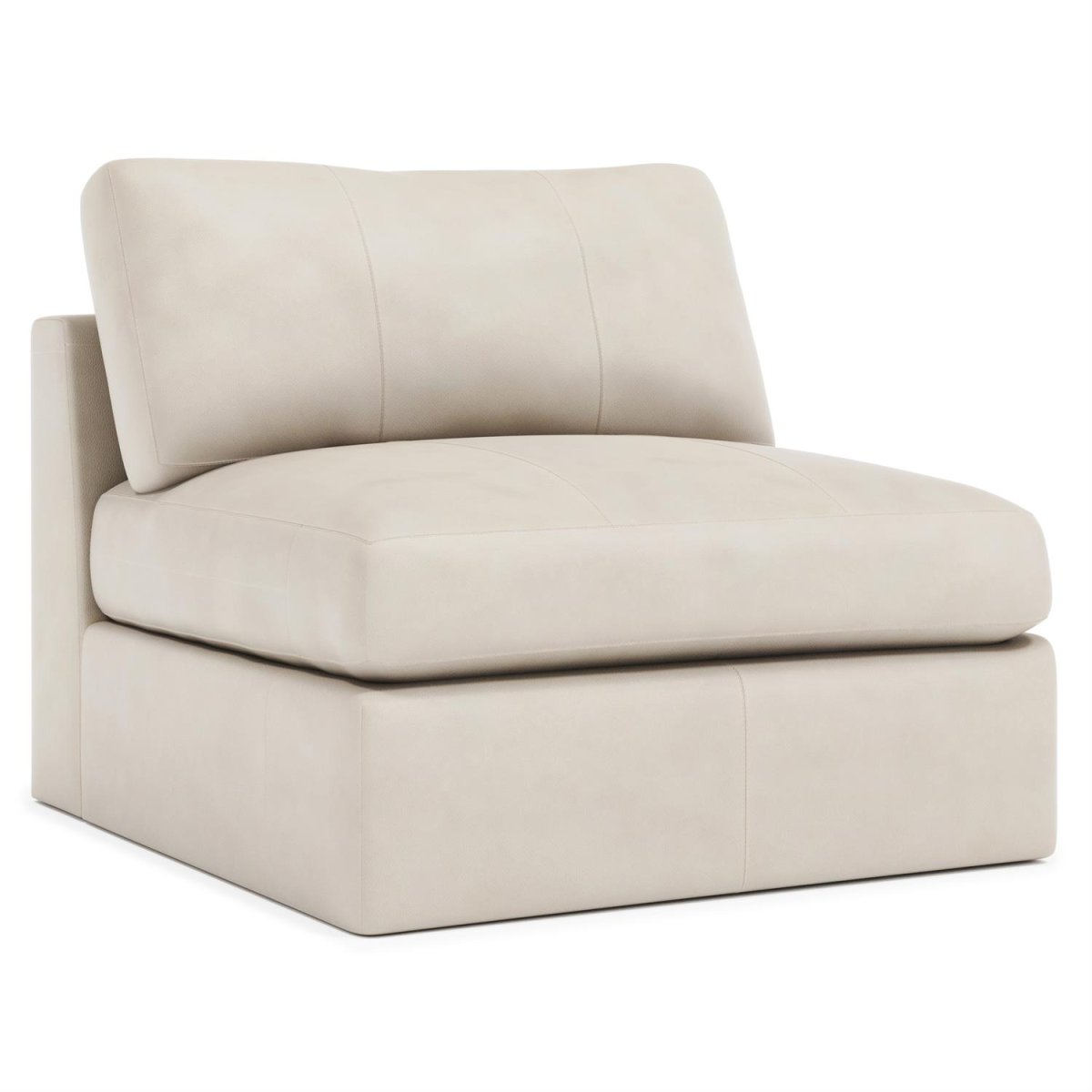 3c7cc01e98ec1a096eac8a5b44a762d2 Stafford Leather Armless Chair Without Pillows - Image 1