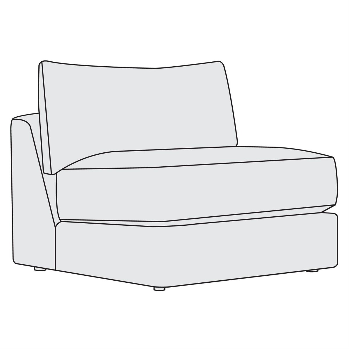 3d04147dbab276478eb54b39e72b90bc Vista Fabric Armless Chair - Image 1