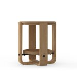 Escape Round End Table With Shelf