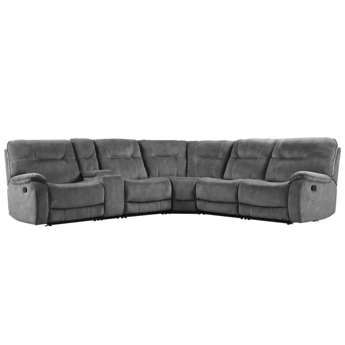 566e0cff429a1d36ba93b9b6477fc2c5 Cooper - Shadow Grey 6pc Manual Reclining Sectional - Image 1