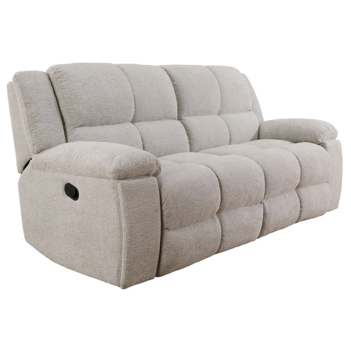 605e10420965aedfdb02d20e2f2535a7 Buster - Opal Taupe Manual Dual Reclining Sofa - Image 1