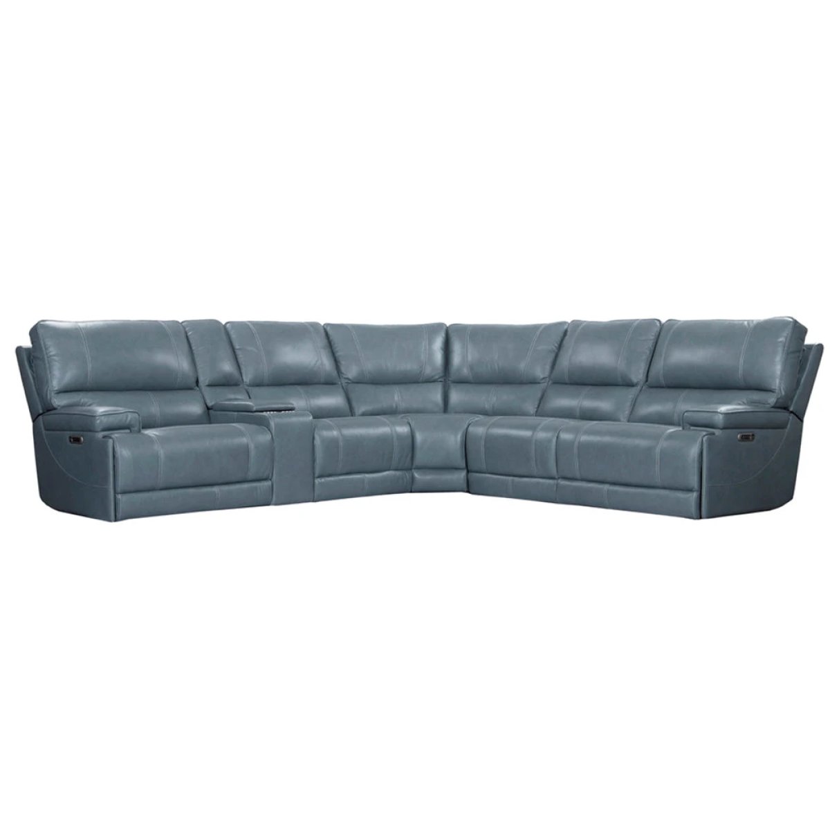 6426e66cb1d126acef8fa006a930a3f6 Whitman - Verona Azure Powered By Freemotion 6pc Modular Power Reclining Sectional With Power Adjustable Headrests - Image 1