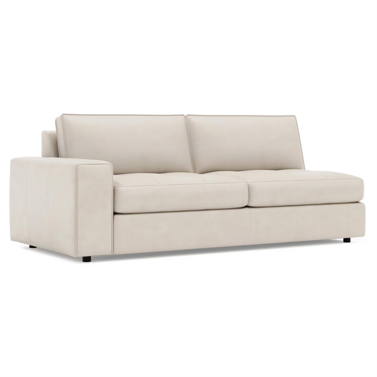 6511e002ba26a19ee95a0367a0cda9fd Nest Leather Left Arm Loveseat Without Pillows - Image 1