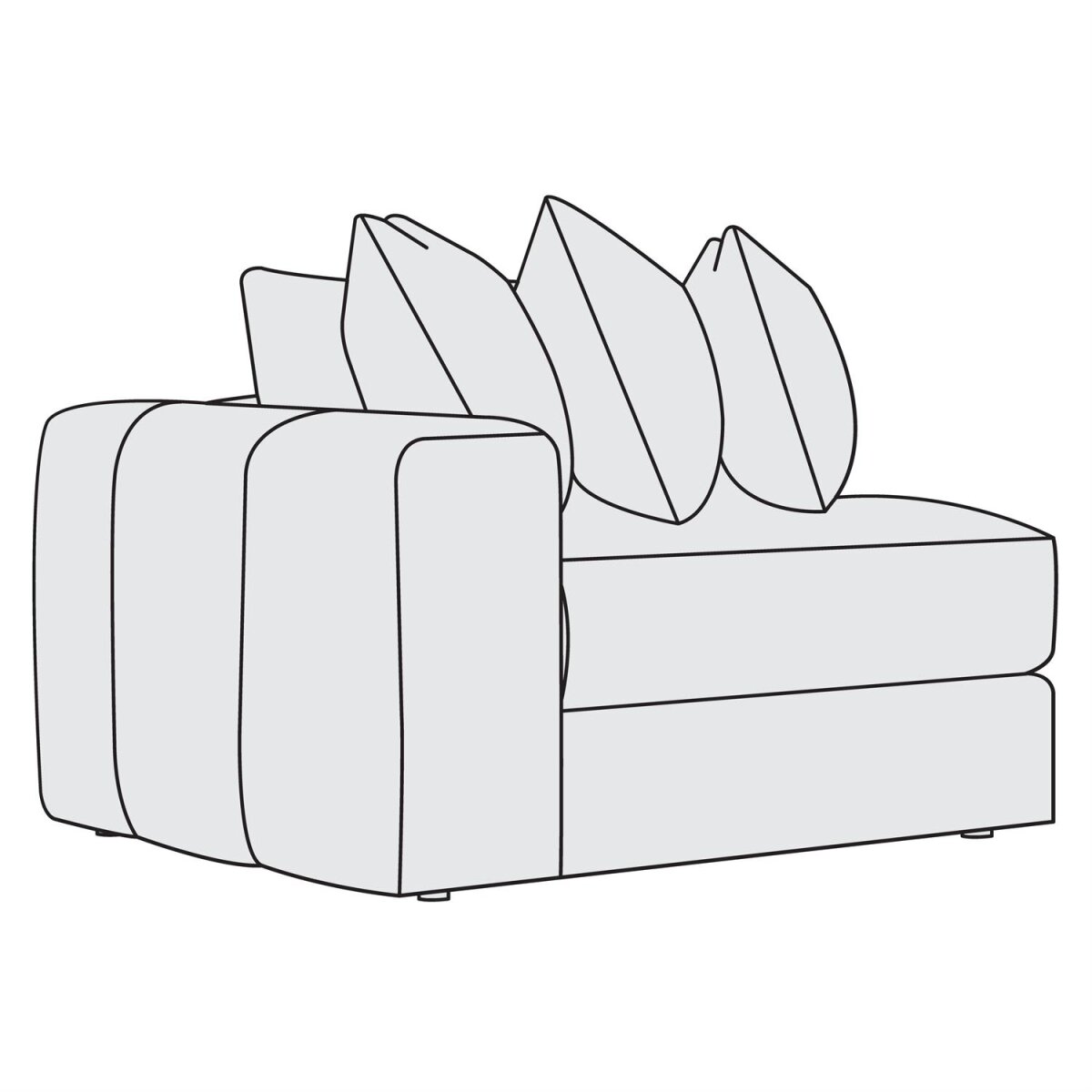 6dc7533331d0693fc053b59b7f2a9c99 Vista Fabric Left Arm Chair - Image 1