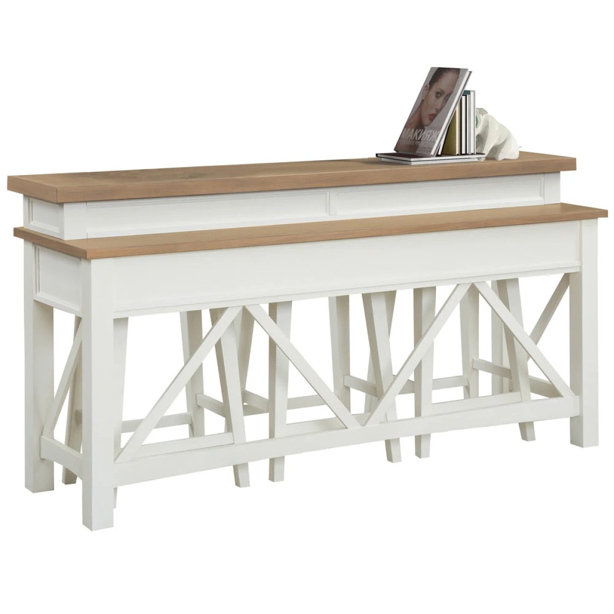 88e3f5b0db41bae94ff82f9e621354ab Americana Modern - Cotton Everywhere Console With 3 Stools - Image 1