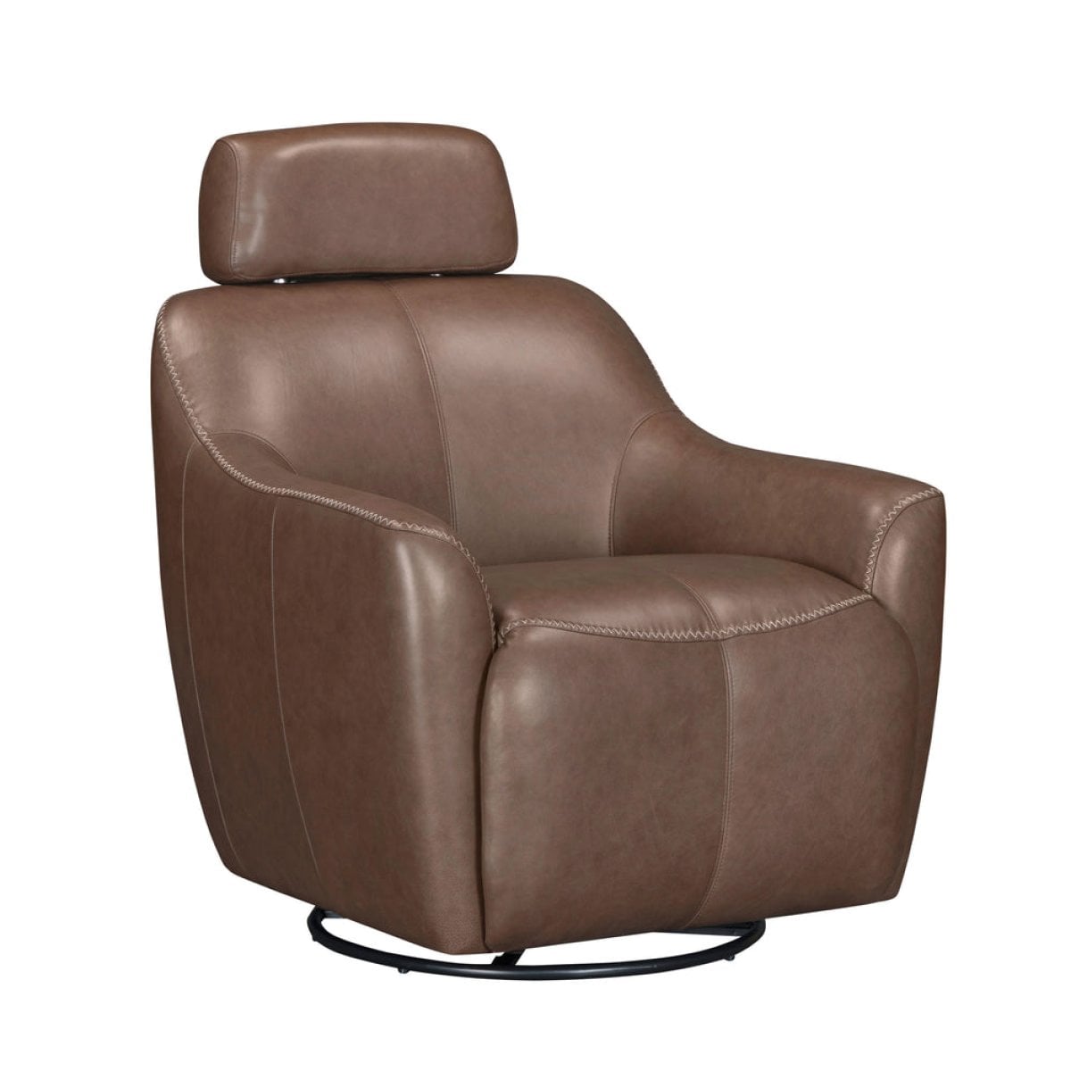 8e0621e6bf461938aeb715f3c1ecbd4e Miles - Renaissance Tobacco Swivel Gliding Accent Chair - Image 1
