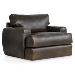 Cameron Leather Swivel Chair Without Pillows