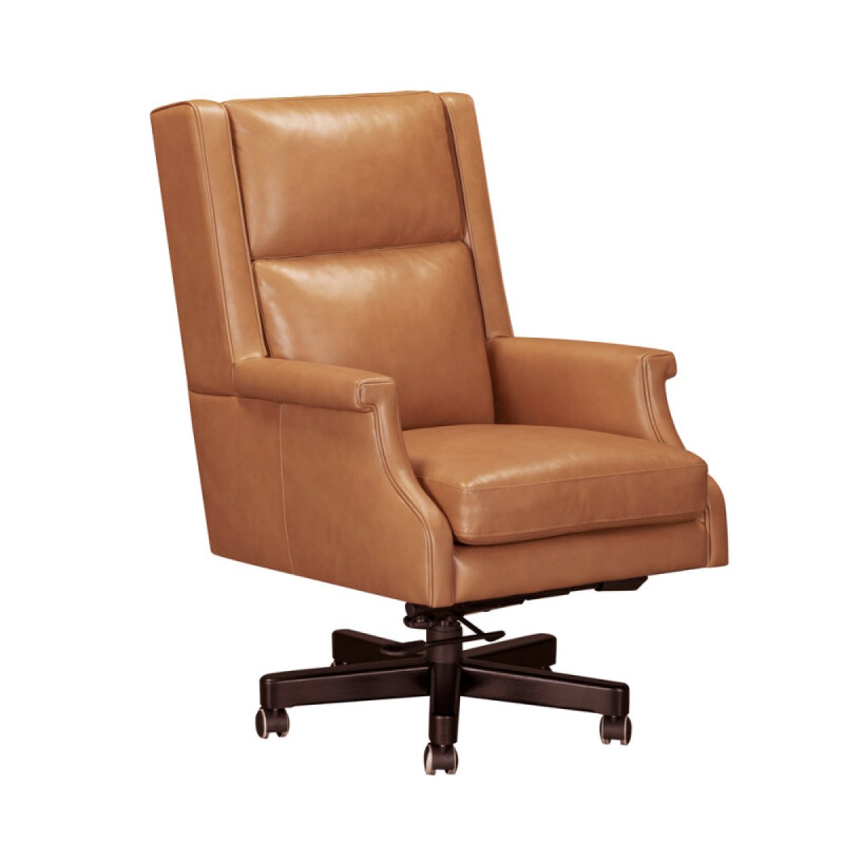 a294486a706390ad279381c8cf090481 Dc#132-rech - Renaissance Cayenne Leather Desk Chair - Image 1