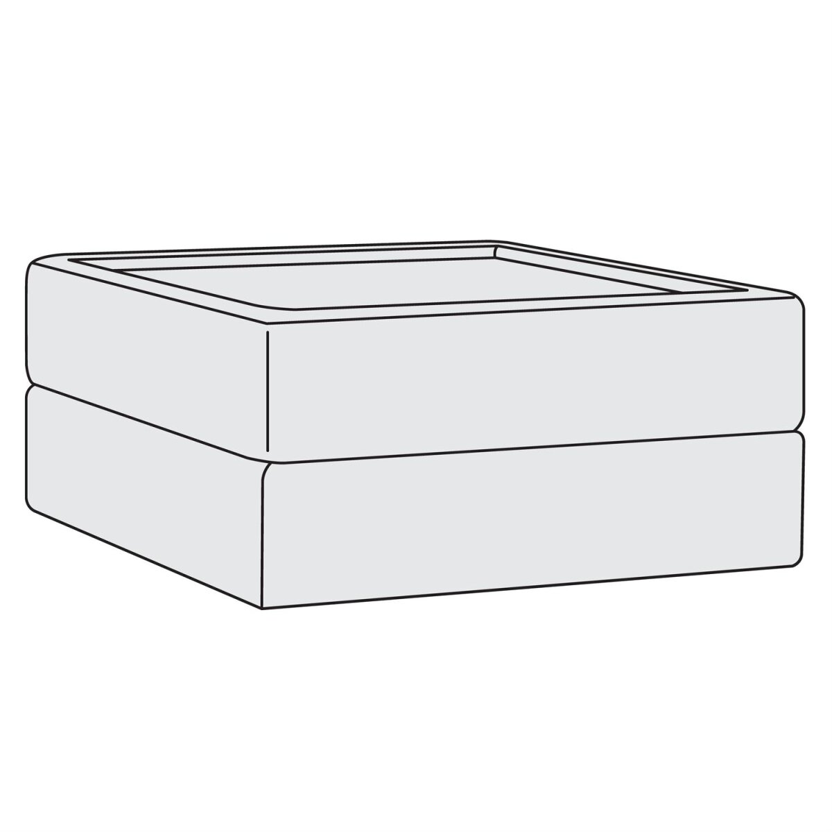 a3714f77f903b0a901ff068eb017a026 Vista Fabric Ottoman - Image 1