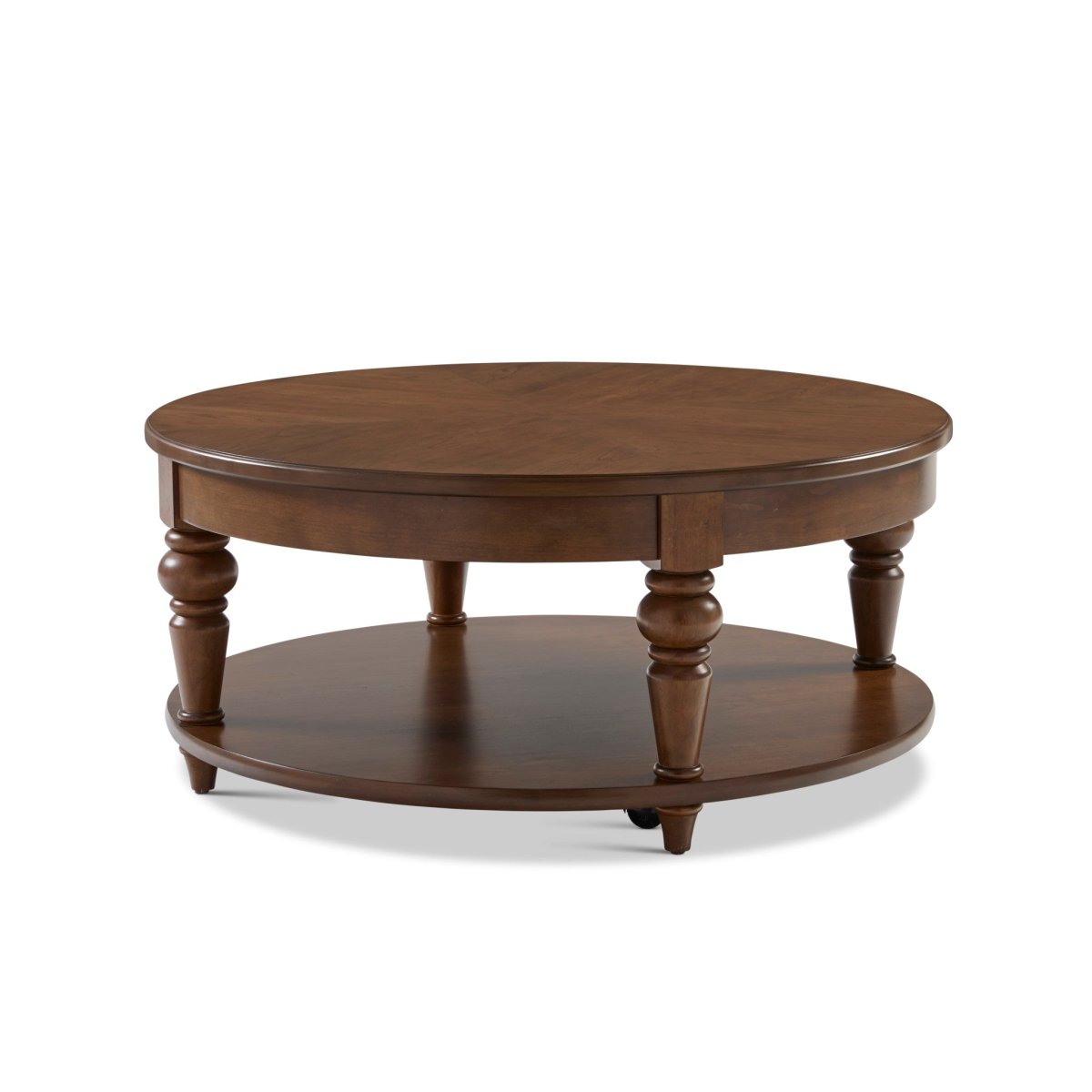 a62eae1d87f57d4a9cab48eec5951881 Bellevue Round Coffee Table with Casters - Image 1