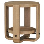Escape Round End Table With Shelf - Image 6