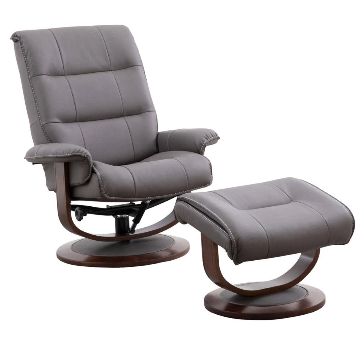 aac87d77720c4be857873f17c8aaeece Knight - Haze Manual Reclining Swivel Chair & Ottoman - Image 1