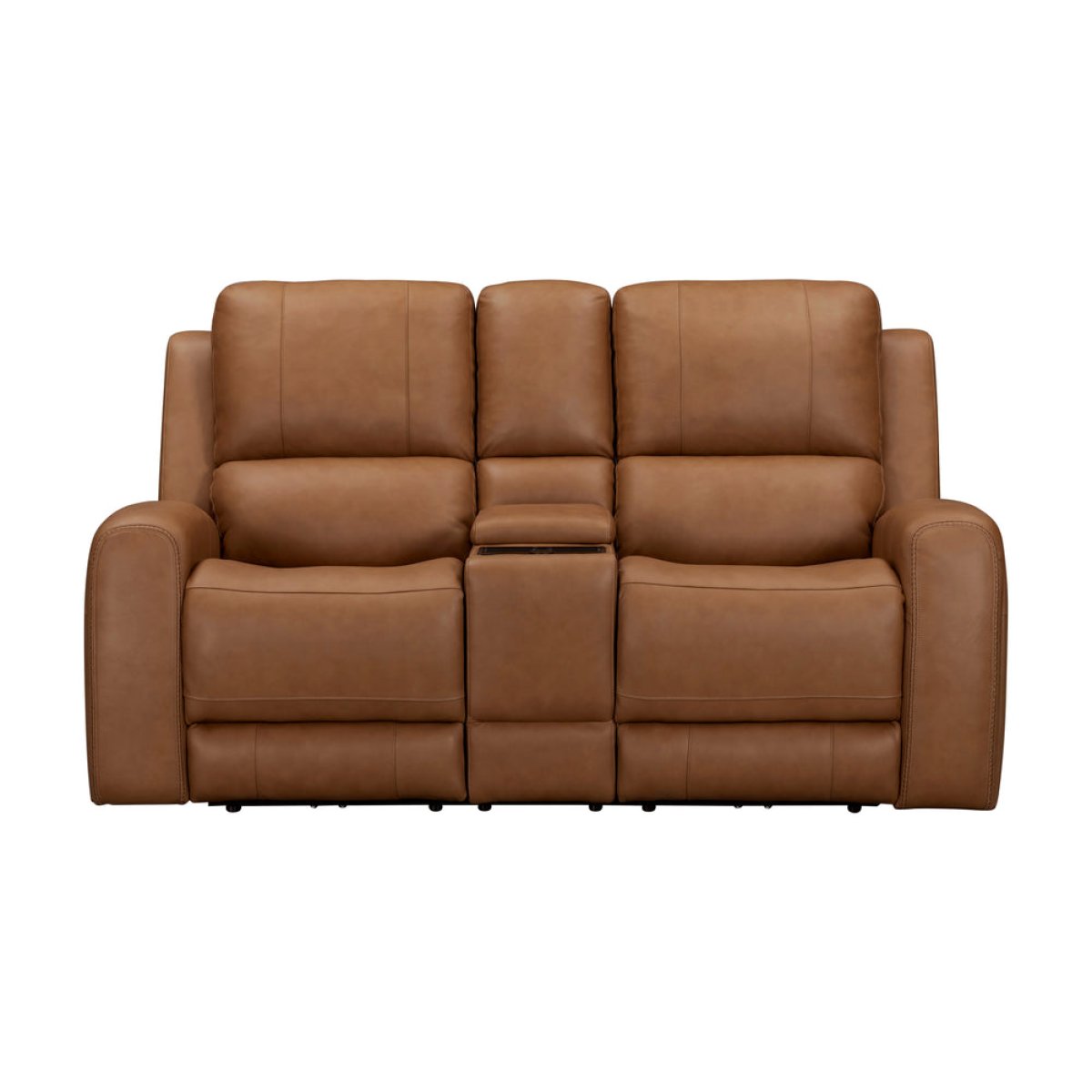 aef82a7c002705cfa2248b129cd57c33 Belmont - Lyric Caramel Zero-gravity Power Loveseat - Image 1