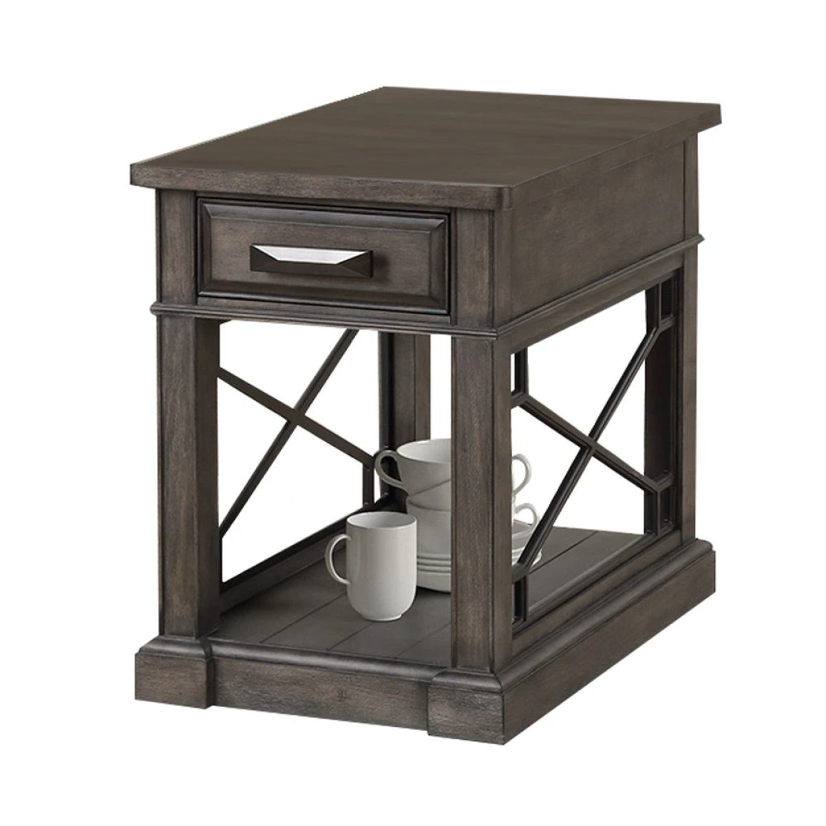 bac872d4beee2b05b84b0084dc0bfee4 Sundance - Smokey Grey Chairside Table - Image 1
