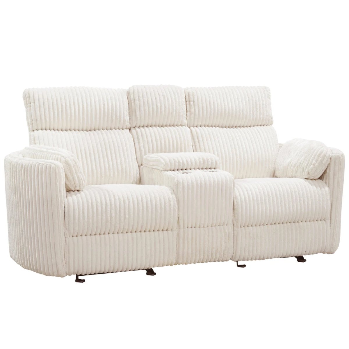 bb6257bd88704c776377f9b533bc35ea Radius - Mega Ivory Power Glider Console Loveseat - Image 1