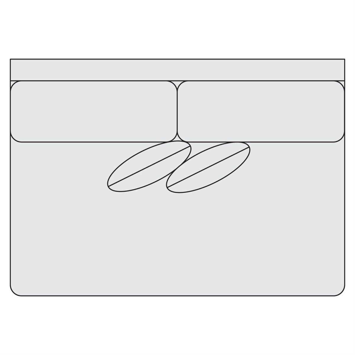 be5972ebf1d08ff60a7bb9dad14eee0e Fabric Armless Loveseat - Image 1