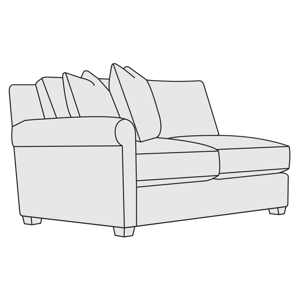 bec43152b63fec7c9ea58fea8a479523 Barnes Fabric Left Arm Loveseat - Image 1