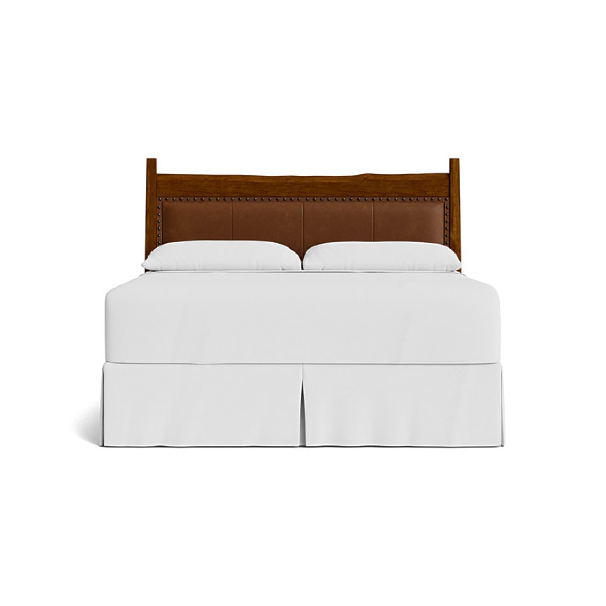 c4fd13b1c31dc9a83f51a41d8dd356c6 Heritage Live Edge Leather Upholstered Bed - Image 1