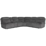 Alpine - Airy Midnight 6pc Zero Gravity Modular Power Reclining Sectional