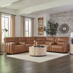 Modesto - Sable 7pc Modular Power Reclining Sectional With Power Adjustable Headrests - Image 5