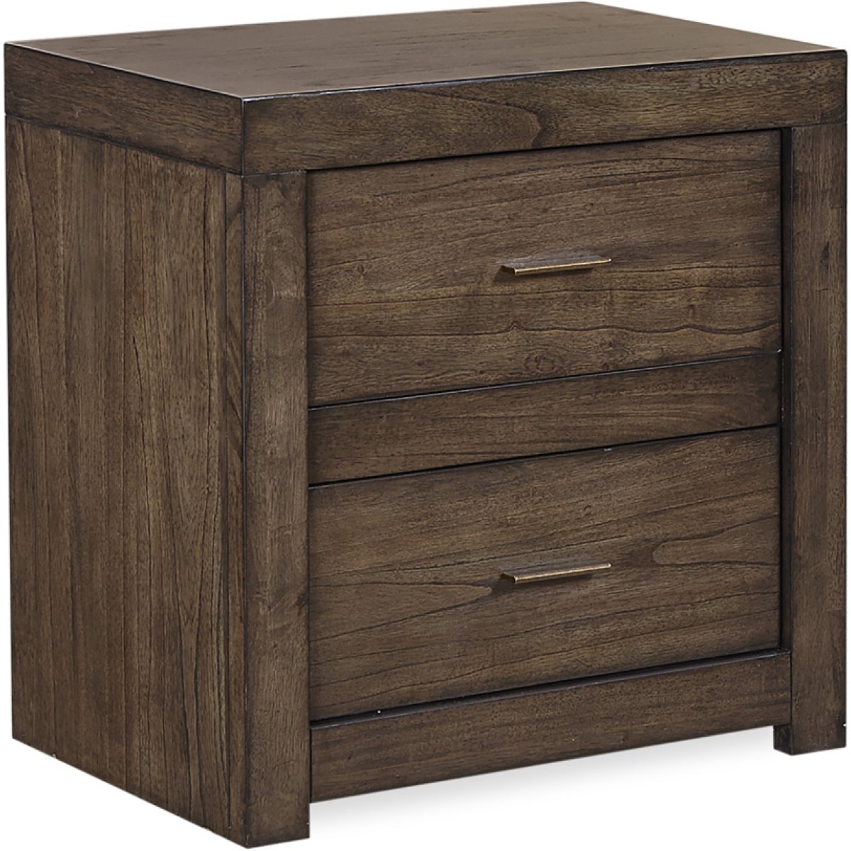 e0edeab55a8290bed59e739573b09569 Modern Loft 2 Drawer Nightstand W/ Power IML-450-BRN-2 - Image 1