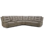Caldwell - Tahoe Fog 6pc Modular Power Reclining Sectional