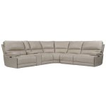 Whitman - Verona Linen Powered By Freemotion 6pc Modular Power Reclining Sectional With Adjustable Headrests