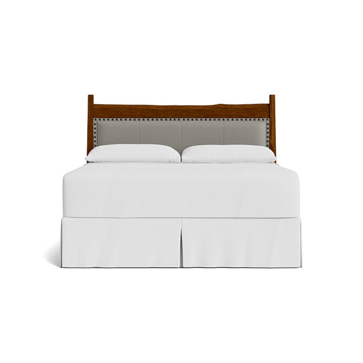 f0b510702e98472b7e12aca04b886c6c Heritage Live Edge Leather Upholstered Bed - Image 1