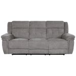 Richland - Bristol Grey Power Sofa With Power Headrests