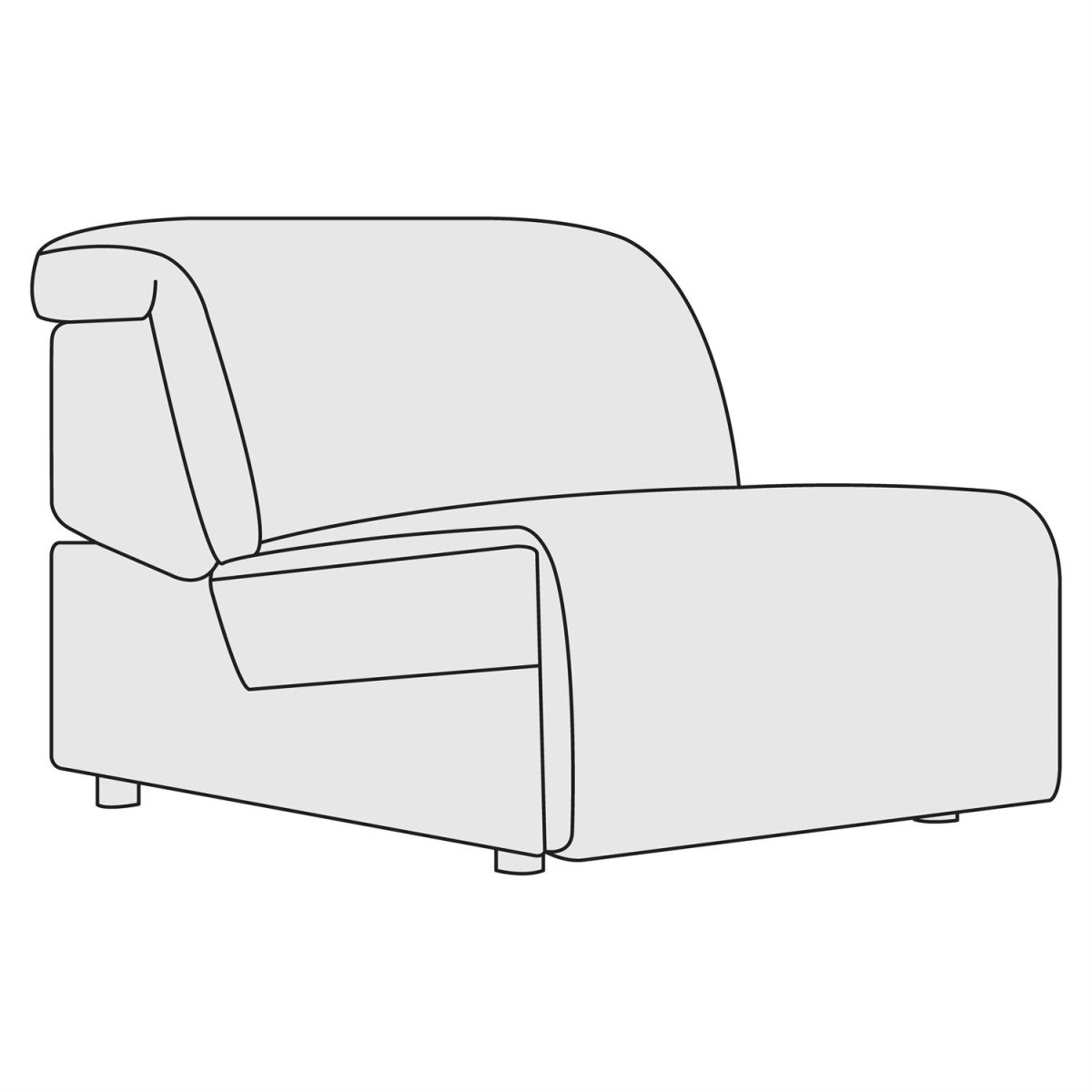 f1f37d9991bf01ca88db734e4ba49d94 Bliss Fabric Armless Chair - Image 1