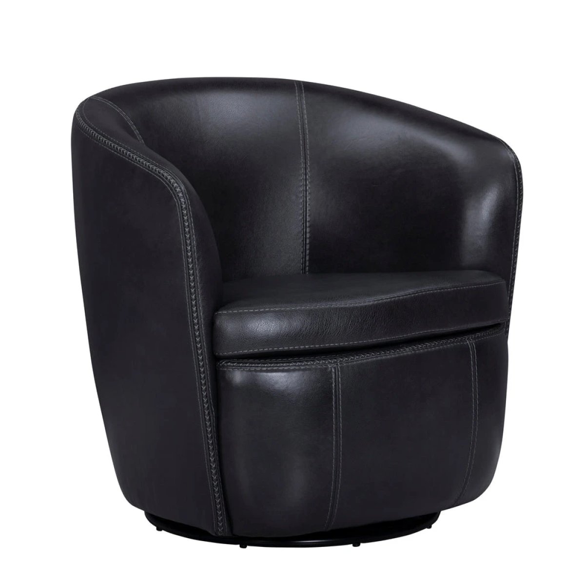 f20c0d5902e3aea29b2d9f64c2f59124 Barolo - Vintage Onyx Swivel Club Chair - Image 1