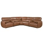 Modesto - Sable 7pc Modular Power Reclining Sectional With Power Adjustable Headrests