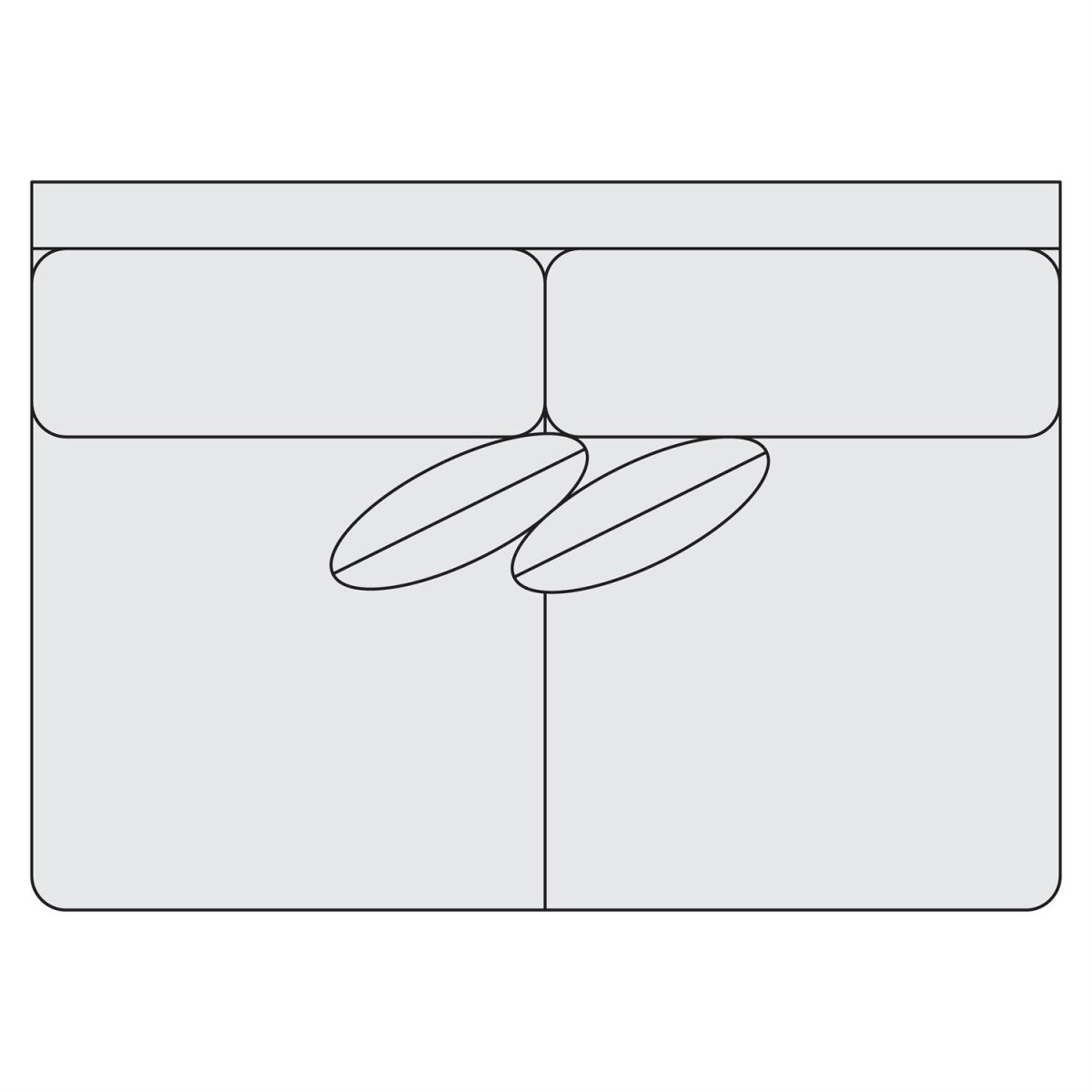 f57764c10e7d58e4870855cde81a6822 Fabric Armless Loveseat - Image 1