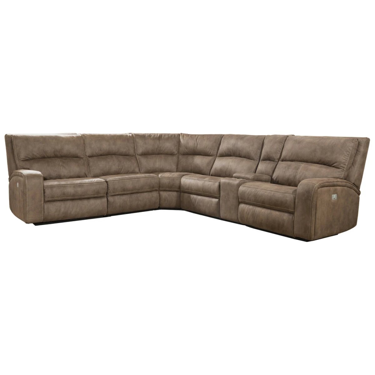 f7e2de7de4b162367e917f803d8490aa Polaris - Kahlua 6pc Modular Power Reclining Sectional With Power Adjustable Headrests - Image 1
