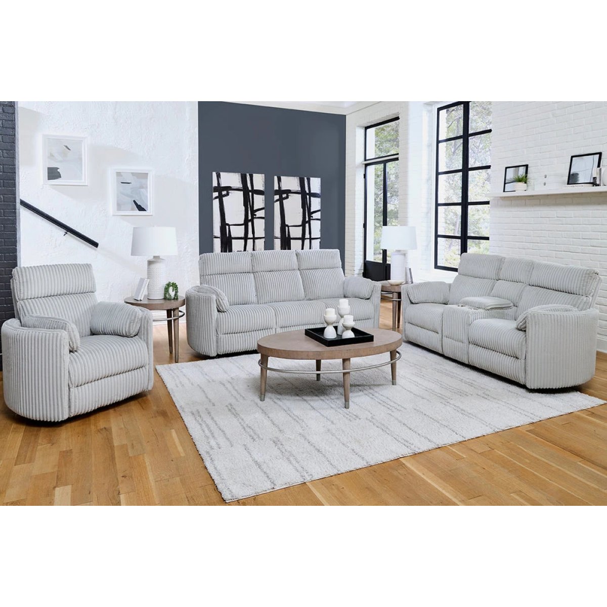 f96cda35a852895d4089f0d5dea7f81e Radius - Mega Grey Power Sofa Group - Image 1