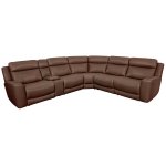Calgary - Autumn Umber 6pc Modular Power Reclining Sectional