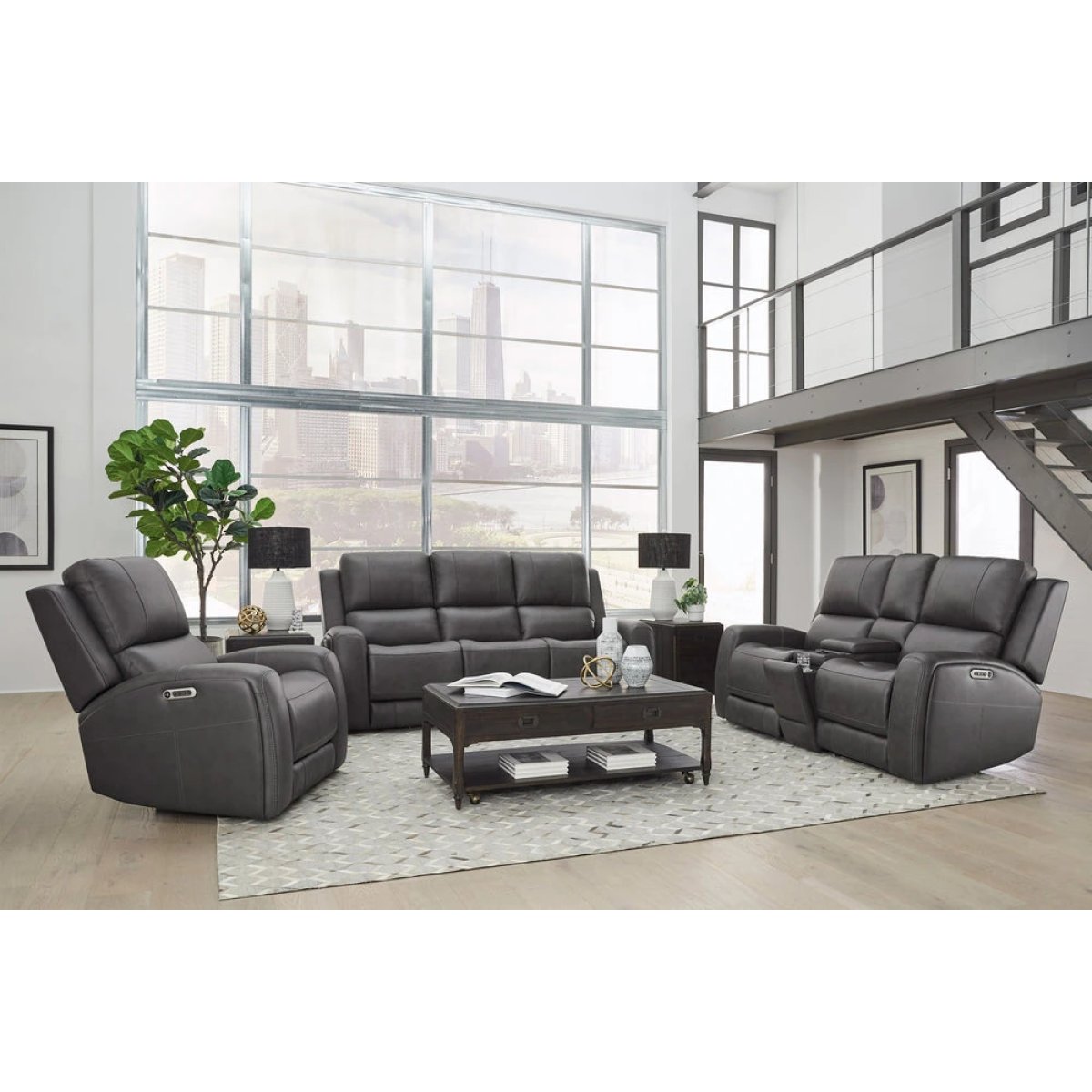 ff4259d6e4b52bca1f11dd1db8839a0b Belmont - Autumn Fog Zero-gravity Power Reclining Sofa Group - Image 1