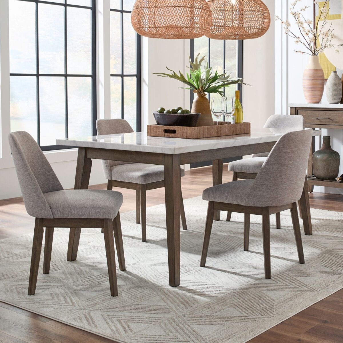 0568e5b4d8e8b742ac64ad9ce93c5882 5 Piece Rectangular Table Set - Image 1