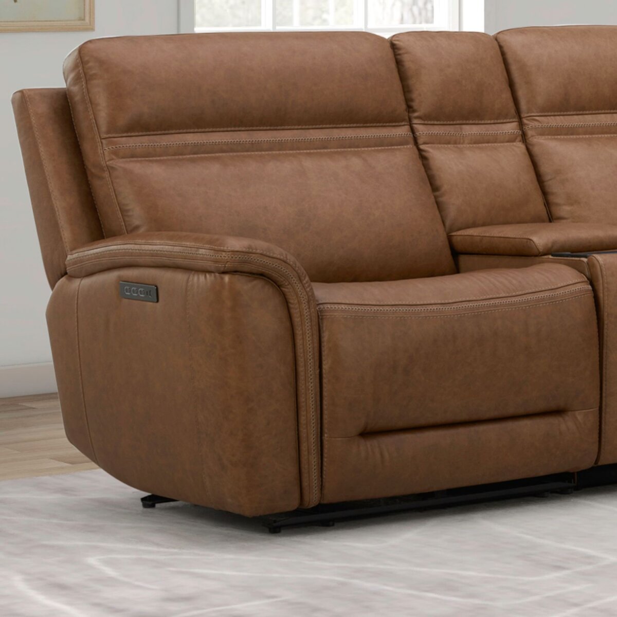 0fdb4d8ebdf9cd28f6227f17fcb4ca74 L Arm Recliner P3 & ZG - Camel - Image 1