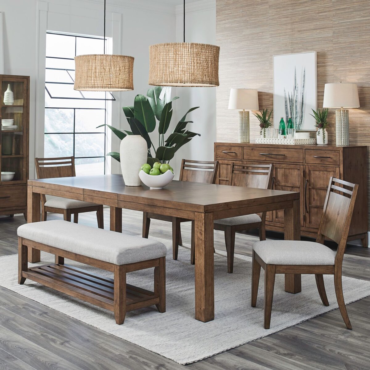 43e259c4a6b0af842ec71f623cbeac3e Opt 6 Piece Rectangular Table Set - Image 1