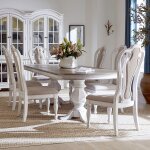 Opt 7 Piece Double Pedestal Table Set