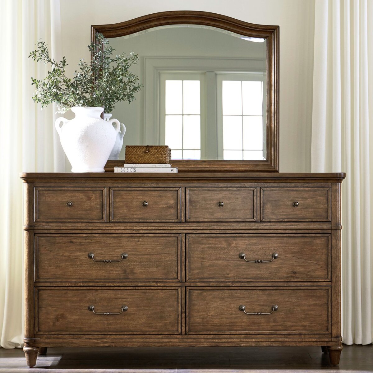 53b8f2e54f0f1a52d28d7e1e18a14bf7 Dresser & Mirror - Image 1