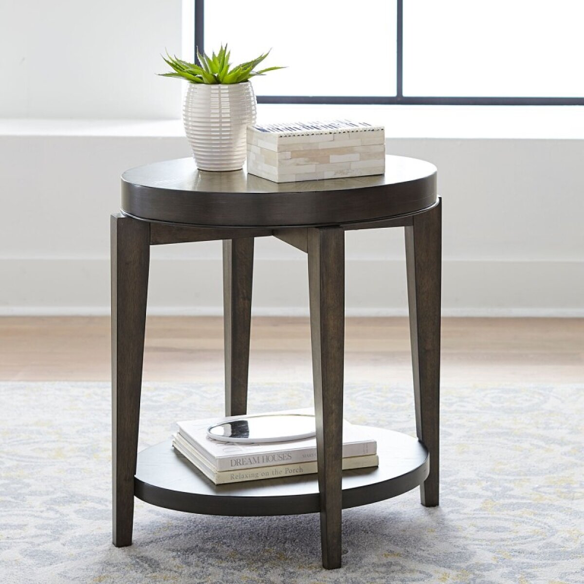 6317a785329fdbf9bb281280a6e3205d Oval Chair Side Table - Image 1