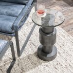 Callen Round Accent Table - Antique Nickel - Image 7
